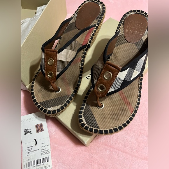 Burberry Authentic Wedge Sandals - Picture 4 of 11